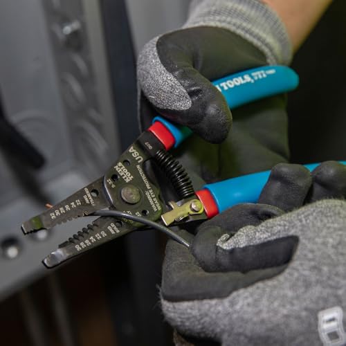Klein Tools 11057 Wire Cutter/Stripper, Made in USA, Heavy Duty Cutter for 20-30 AWG Solid and 22-32 AWG Stranded Wire - size: 20 - 32 AWG