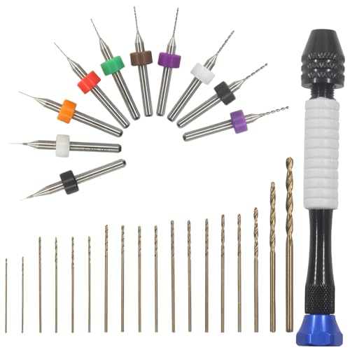 OSVJE 57 Pieces Micro Hand Drill Set, Black