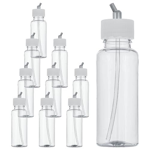 Master Airbrush Pack of 10, TB-009 Empty 3.4 oz (100cc) Plastic Jar Bottles - size: 3.4 Ounces (Pack of 10)