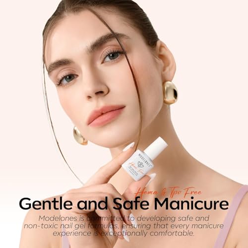 modelones Jelly Gel Nail Polish Set, Hema Free Nude White Brown Cat Eye - color: A A0 Nude Essence