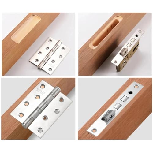 Door Hinge Jig, Woodworking Hole Opener Slotting Locator & Hinge Hole Locator, Aluminum Alloy Template for Cabinet Door Hinge and Lock Installation, Max Slot 18cm
