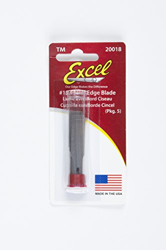 Excel Blades #18 Wood Chisel Blade, 1/2 Inch, American Made Replacement Hobby Blades, 5 Pack
