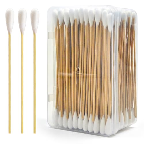 200PCS 6 Inch Cotton Swabs (Large Cotton Head) in Storage Box - size: 200PCS Lagre Cotton Head