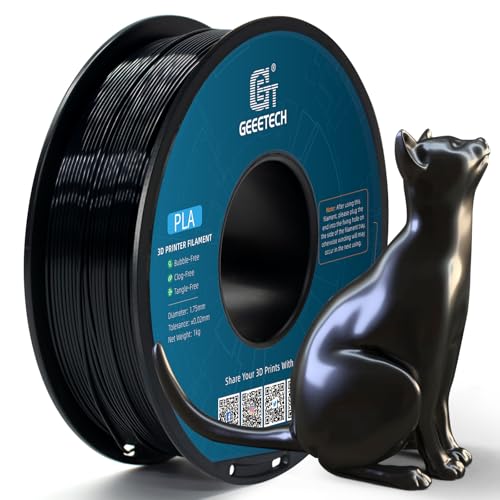Geeetech Silk PLA Filament 1.75mm, Black 1KG for Bambu AMS - color: 1kg Silk Black