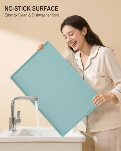 Silicone Art Mat for Crafts, 16" x 24" Waterproof Non-Slip Painting Mat - color: Blue, size: 16" x 24"