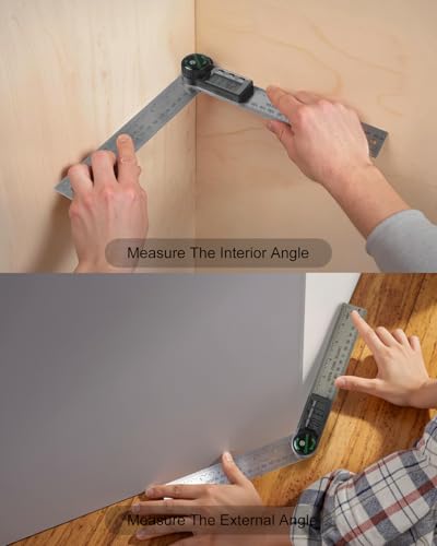 Digital Angle Finder Tool Stainless Steel, Protractor 2 Batteries