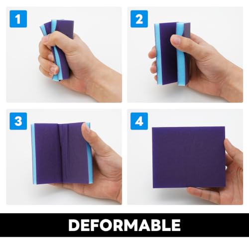 12Pcs 220 Grit Sanding Sponge, Wet Dry Sanding Block Sandpaper Pads - size: 220 Grit