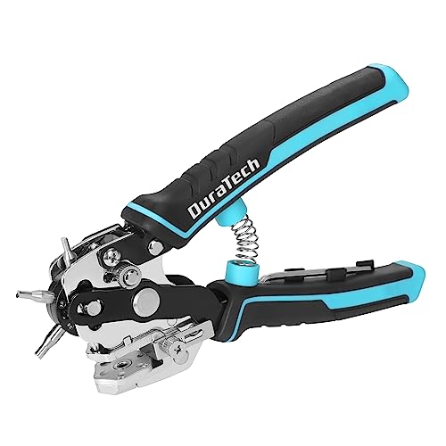 DURATECH Leather Hole Punch, Heavy Duty 6-Hole Punch Plier Tool