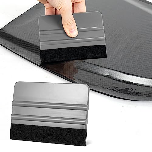 NEWISHTOOL 100 PCS Felt Squeegee for Vinyl, PPF Tint Wrap Application Tool - color: Gray