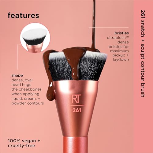 Real Techniques Snatch + Sculpt Contour Makeup Brush - size: 1 Count (Pack of 1)
