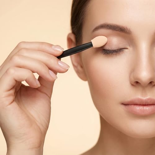 100 Pcs Eye Shadow Applicator Sticks, 2.56 Inch Dual Sides Disposable Eyeshadow Applicator for Eye Makeup, Women