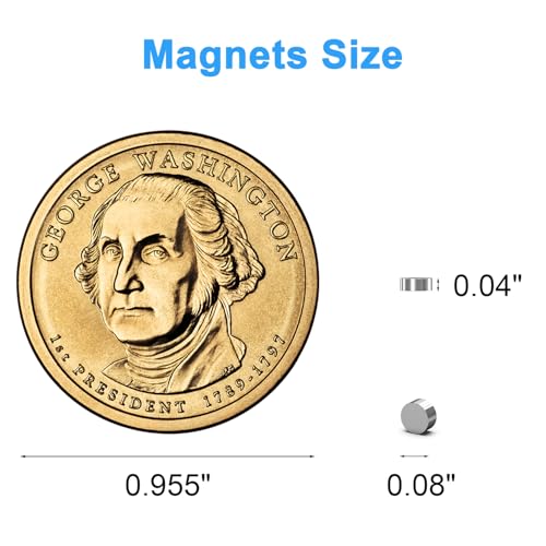 Micro Magnets, 2x1mm Small Round Magnetic 250 Pack - size: 2x1mm