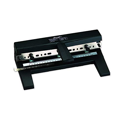 Swingline 3 Hole Punch Heavy Duty, 40 Sheet Capacity Three Hole Puncher 3 Ring, Adjustable 2-7 Hole Paper Punch, Black (74440) - size: 2-7 Hole