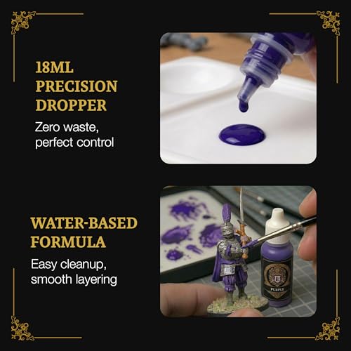 Ludus Bellum Miniature Paint Purple Color 18ml Precision Dropper Bottle - color: Purple