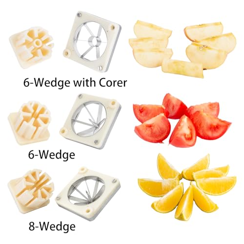 Wedge Blade Multi-model universal Stainless Steel Replacement 6 Wedge Chopper Blade & Pusher Block Set For Commercial Fruit Vegetable Cutter Interchangeable Blade (6 Wedge) - size: 6 Wedge