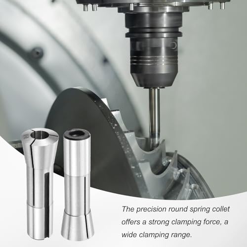 HARFINGTON 5/8" (15.8mm) R8 Round Collet 7/16-20UNF R8 Spring Collet - size: 15.8mm