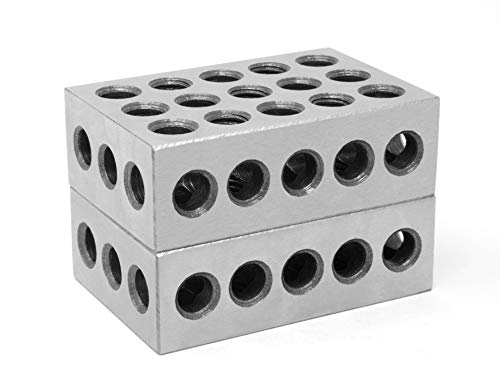 WEN 10423 3 x 2 x 1-Inch Steel-Hardened Precision 123 Blocks, Two Pack - size: 1 x 2 x 3 in