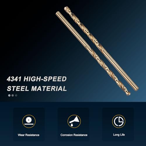 PATIKIL #39 Drill Bit Micro 4341 High-Speed Steel for Thin Metal 10 Pack - size: #39