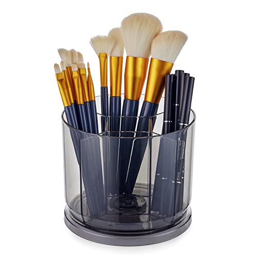 Makeup Brush Holder Organizer, Rotating Makeup Organizer for Vanity - color: Grey