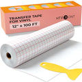 HTVRONT Transfer Tape for Vinyl, 12" x 100 FT, Red Alignment Grid - size: 12" x 100 FT