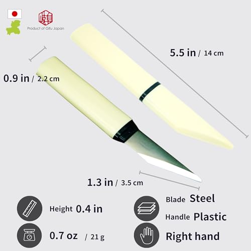 Kiridashi Craft Pocket Knife Japanese Steel Blade Plastic Handle with Sheath