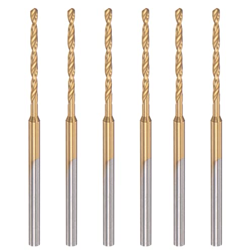 uxcell 6Pcs Mini Twist Drill Bit, 1.5mm Micro Engraving Drill Bits, High-Speed Steel 2.35mm Shank Titanium Coated for DIY Resin, Amber and Wood - size: 1.5mm