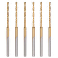 uxcell 6Pcs Mini Twist Drill Bit, 1.5mm Micro Engraving Drill Bits, High-Speed Steel 2.35mm Shank Titanium Coated for DIY Resin, Amber and Wood - size: 1.5mm