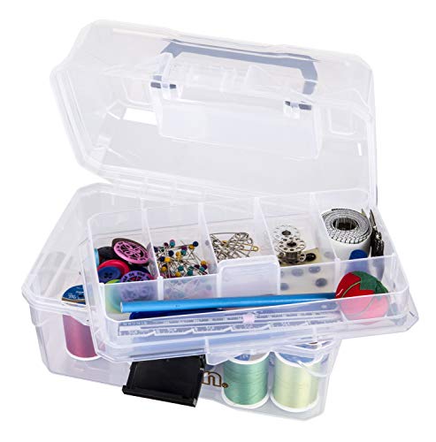 ArtBin Small Project Box with Lift-Out Tray, Clear