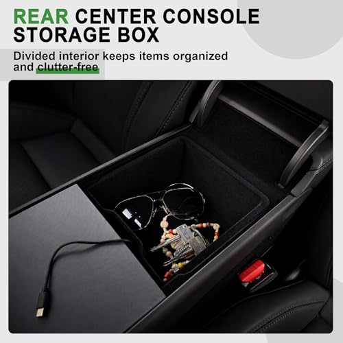 Flocked Console Organizer for Tesla Model Y L, Model Y & Model 3