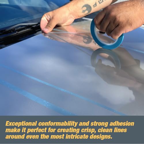 LAUCO 1/4" Fine Line Automotive Pinstriping Masking Tape - Pack of 2-36 Yard Roll 74631 - size: 1/4"