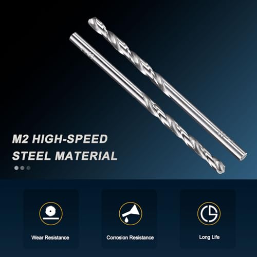 PATIKIL #22 Drill Bit Micro M2 High-Speed Steel 118° for Metal 12 Pack - size: #22 (3.988mm)