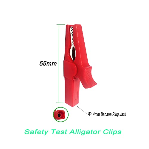 5 Pairs Fully Insulated 30A Safety Test Alligator Clips - style: Alligator clip