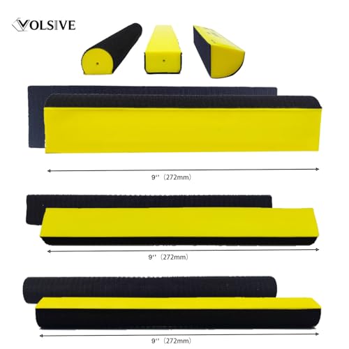 Hand Sanding Block Set of 7, Rectangle Sanding Blocks Auto Body with 20Pcs Hook and Loop Sandpaper,Flexible for Automotive Paint and Woodworking Sand Furniture Home Arts and DIY Crafts - color: Sanding Block, size: Yellow 7pcs Set-Long Hook+20pcs Sandpape