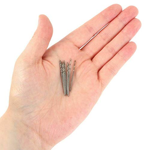20 Pcs 0.6 mm HSS Micro Twist Drill Bit, Mini High Speed Steel Drill for Wood, Plastic, Soft Metal - size: 0.6 mm