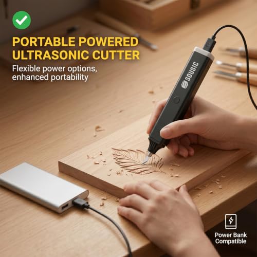 45W Ultrasonic Cutter, 40kHz Ultrasonic Knife Cutting Pen, Gifts for Men