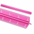 HARFINGTON Architectural Scale Ruler 12" Standard Aluminum Alloy Rose Red - color: Rose Red, size: 12 Inch
