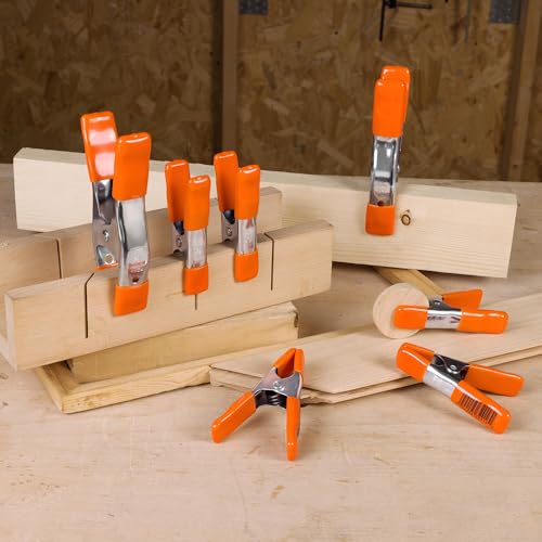 PONY 6" & 4" Heavy Duty Metal Spring Clamps with Protective Tips, 10-Piece - size: 6 Inch & 4 Inch 10-Piece