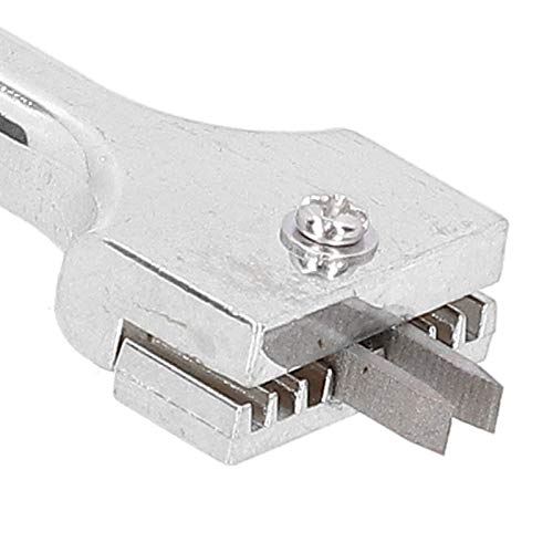 Adjustable Fork Puncher 2 Prong Leather Hole Punch Magnetic Button Installation Tool Tool(Silver)