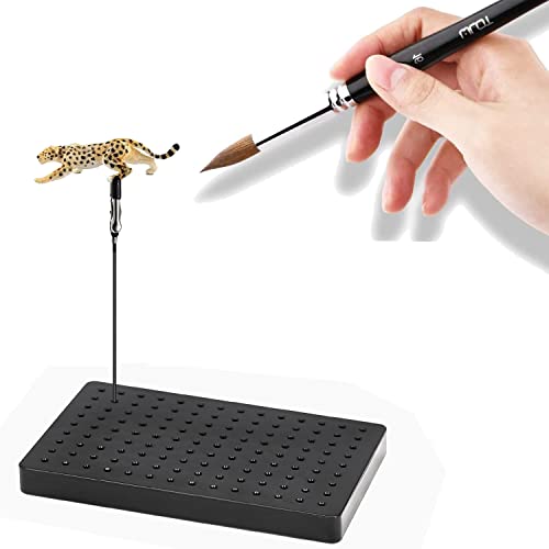 20 Pack Bendable Model Painting Alligator Clip Stick with Rubber Tips,Metal Wire Clamps Long-Tailed Clasp for Airbrush Hobby Model Parts - style: Bendable