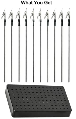 Model Painting Stand Alligator Clip Sticks, Hold Mini Model Accessories Less Paint Block Stably Clamp Tiny Model Pieces - color: Abs Base