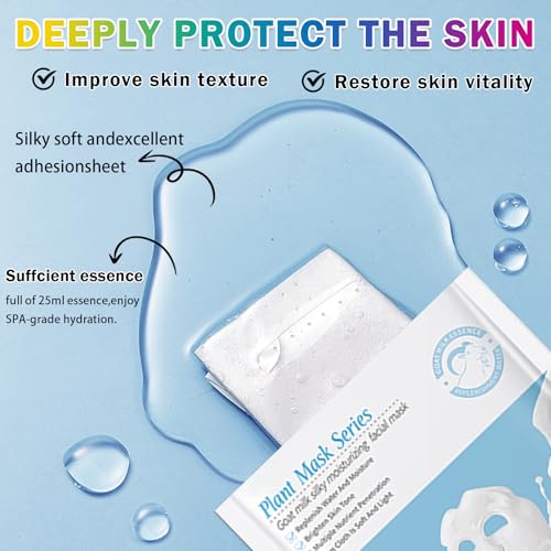 10 Pack Kids Face Mask Sheet,Fruit Face Masks Skin Care Set - color: 10Pcs-Set 04, size: 1 Count (Pack of 10)