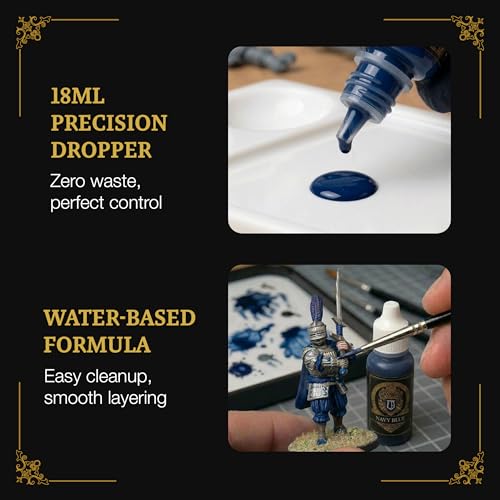 Ludus Bellum Miniature Paint Navy Blue Color 18ml Precision Dropper Bottle - color: Navy Blue