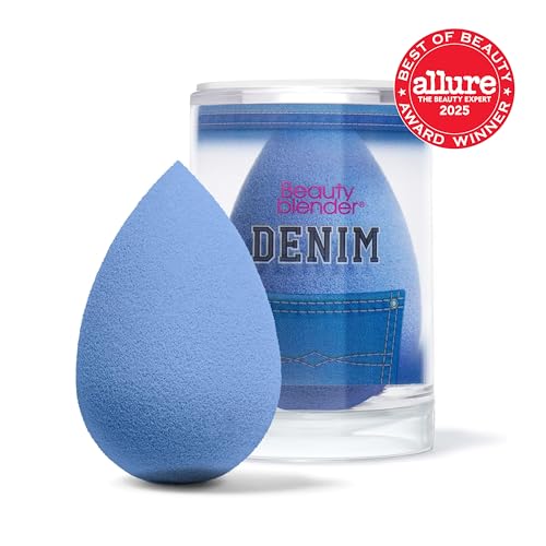 Beautyblender Denim Makeup Sponge, Streak-Free Finish, Vegan - color: Denim, size: 1 Count (Pack of 1)