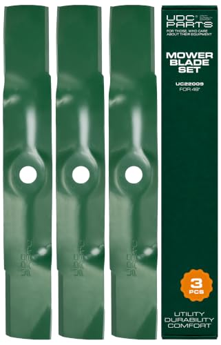 UDC Parts M145476 UC22009 John Deere 48 Inch Mower Blades Replacement X350 - size: 16 15⁄16 - Round (25⁄32")