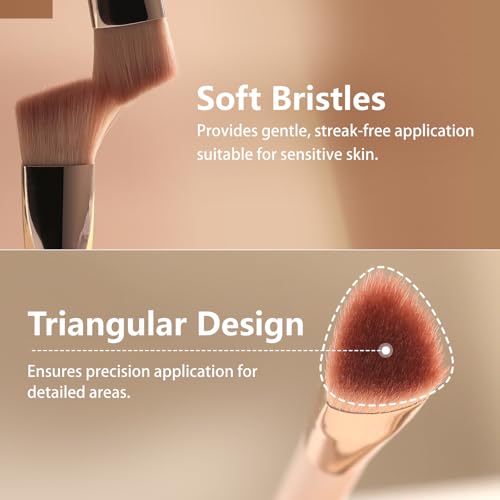 Albeaut Triangle Concealer Brushes, Angled Under Eye Concealer Brush - style: Concealer Brush