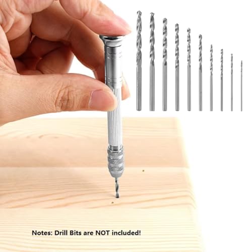 2PCS Vice Holder Tool Round Head Pin Vise for Removing Pins, Screwdriver Bits, Taps, Reamers, Scribers, Wire, Small Files