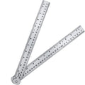 EBOOT Stainless 2 Pack Steel Ruler 12 Inch Metal Rule Kit with Conversion Table - color: Silver, style: 12 Inch, 12 Inch Style