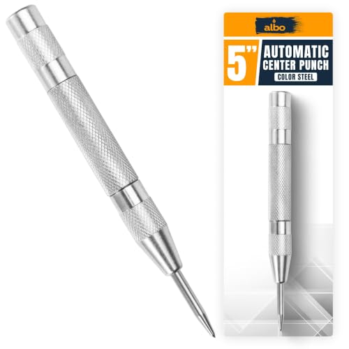 ALBO Automatic Center Punch, 5", Silver, Standard Cap, 1 Pc - style: 5'' pack of 1
