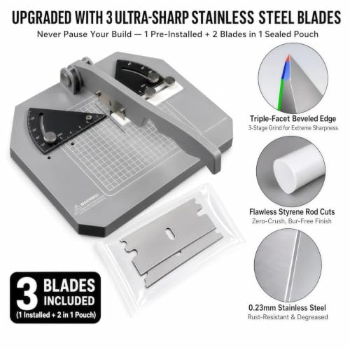 Angle Cutting Station for Gunpla & Models, 0-45° Cutter with 2 Spare Blades