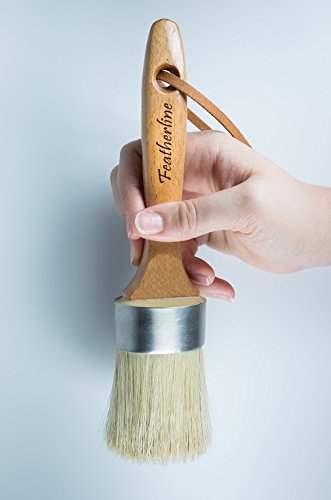 2 Inch Oval Brush | Natural Bristle Applicator | Use for Applying Cream, Paint, Waxing, and Stenciling